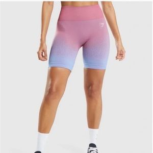Gymshark Adapt Ombre Seamless Cycling Shorts - Rose Pink/Light Blue (Medium)